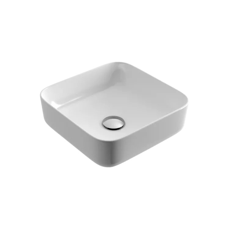 Actima Cori 38 umywalka nablatowa 38,5x38,5 cm kwadratowa, biały połysk CEAC.2201.WH
