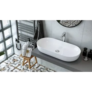 Actima Jima umywalka nablatowa 82x41 cm owalna, biały połysk CEAC.2001.820.WH