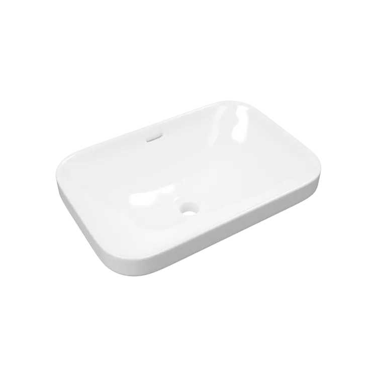 Actima Hasko umywalka nablatowa/wpuszczana 57x39 cm prostokątna, biały połysk CEAC.3718.570.WH