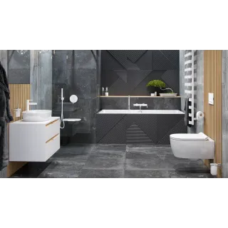 Actima Ronity 50S umywalka nablatowa 50x38 cm owalna z otworem na baterię, biały połysk CEAC.2901.500.WH