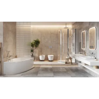 Actima Hasko umywalka nablatowa/wpuszczana 57x39 cm prostokątna, biały połysk CEAC.3718.570.WH