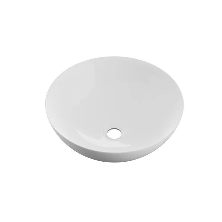 Actima Luqa umywalka nablatowa 40 cm okrągła, biały połysk CEAC.6401.400.WH