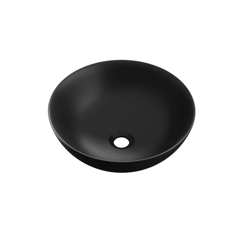 Actima Luqa umywalka nablatowa 40 cm okrągła, czarny mat CEAC.6401.400.BLM