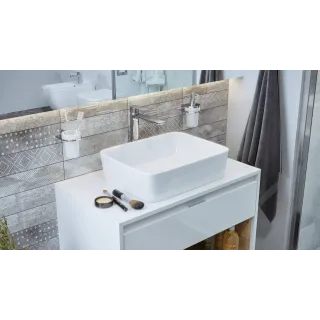 Excellent Forka 2.0 umywalka nablatowa 48x37 cm prostokątna, biały połysk CEAC.3402.480.WH