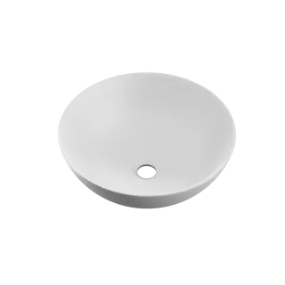 Actima Luqa umywalka nablatowa 40 cm okrągła, biały mat...