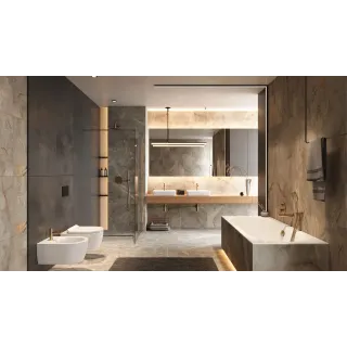 Excellent Doto D 54 Spin 360 miska WC 54 cm wisząca, bezrantowa z deską wolnoopadającą, biały połysk CEEX.1403.545.WH