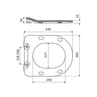 Excellent Doto 48 deska sedesowa wolnoopadająca slim, biały połysk CEEX.1405.485.WH
