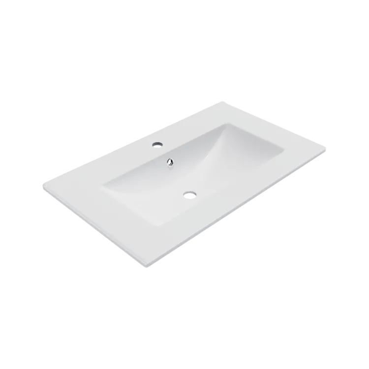 Excellent As umywalka meblowa 81x46,5 cm prostokątna z otworem na baterię, biały połysk CEEX.3617.800.WH