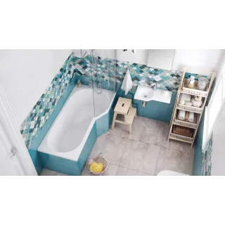 Excellent Be Spot umywalka wisząca Solid Surface 60x34 cm lewa z otworem na baterię, biały połysk CEEX.2301.600.WH