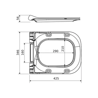 Excellent Doto S 49 D deska sedesowa wolnoopadająca slim, biały połysk CEEX.1605.495.WH