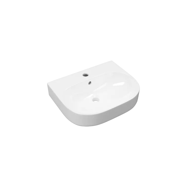 Excellent Oceana umywalka wisząca 50x41 cm owalna z otworem na baterię, biały połysk CEEX.6719.500.WH