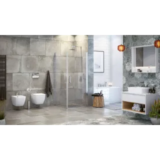 Excellent Ness miska WC 50 cm wisząca bezrantowa z deską wolnoopadającą, biały połysk CENL.3509.500.WH