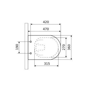 Excellent Joker miska WC 47 cm wisząca bezrantowa z deską wolnoopadającą, biały połysk CENL.4504.470.WH