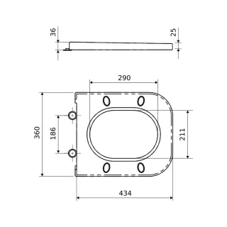 Excellent Ness deska sedesowa wolnoopadająca, biały połysk CENL.3515.500.WH