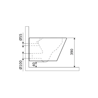 Excellent Joker miska WC 47 cm wisząca bezrantowa z deską wolnoopadającą, biały połysk CENL.4504.470.WH