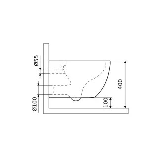 Excellent Ness miska WC 50 cm wisząca bezrantowa z deską wolnoopadającą, biały połysk CENL.3509.500.WH