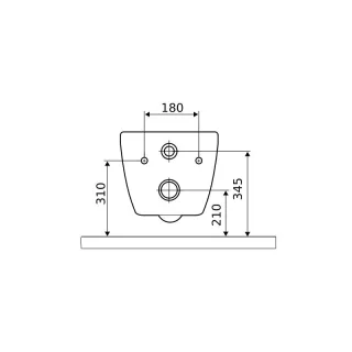Excellent Ness miska WC 50 cm wisząca bezrantowa z deską wolnoopadającą, biały połysk CENL.3509.500.WH