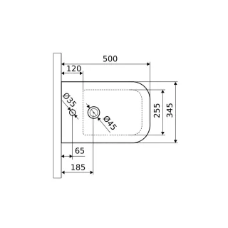 Excellent Ness bidet wiszący, biały połysk CENL.3506.500.WH