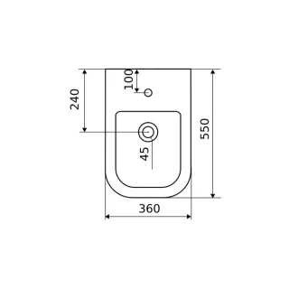 Excellent Quadra bidet wiszący biały połysk CESD.BDSQD