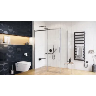 Actima Seduro siedzisko prysznicowe składane z powłoką antybakteryjną, czarny DOAC.1501BL