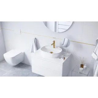 Excellent Rolo lusterko stojące powiększające, biały mat DOEX.1520WH