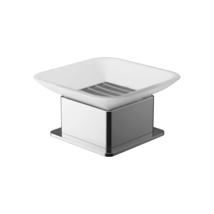 Excellent Riko mydelniczka stojąca szklana, chrom DOEX.1613CR