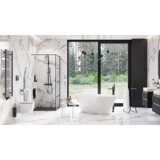 Excellent Riko szczotka wolnostojąca/do ściany, czarny mat DOEX.1617BL