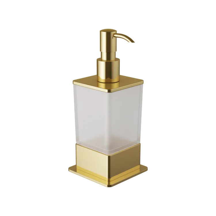 Excellent Riko dozownik stojący do mydła w płynie, złoty połysk DOEX.1616GL