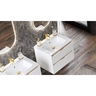 Excellent Riko dozownik stojący do mydła w płynie, złoty połysk DOEX.1616GL