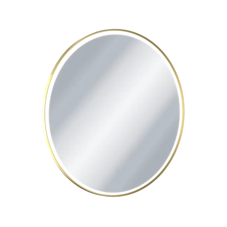 Excellent Corido lustro łazienkowe 80 cm okrągłe oświetlenie LED mata grzewcza, złoty połysk DOEX.CO080.GL