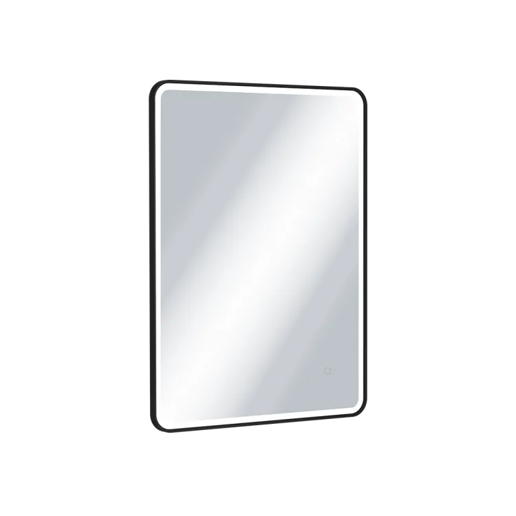 Excellent Corido lustro łazienkowe 80x60 cm prostokątne, oświetlenie LED mata grzewcza, czarny mat DOEX.CO080.060.BL