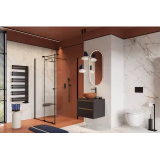 Excellent Corido lustro łazienkowe 100x50 cm owalne, oświetlenie LED mata grzewcza, miedziany szczotkowany DOEX.CO100.050.CB