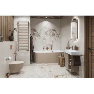 Excellent Corido lustro łazienkowe 100x50 cm owalne, oświetlenie LED mata grzewcza, miedziany szczotkowany DOEX.CO100.050.CB