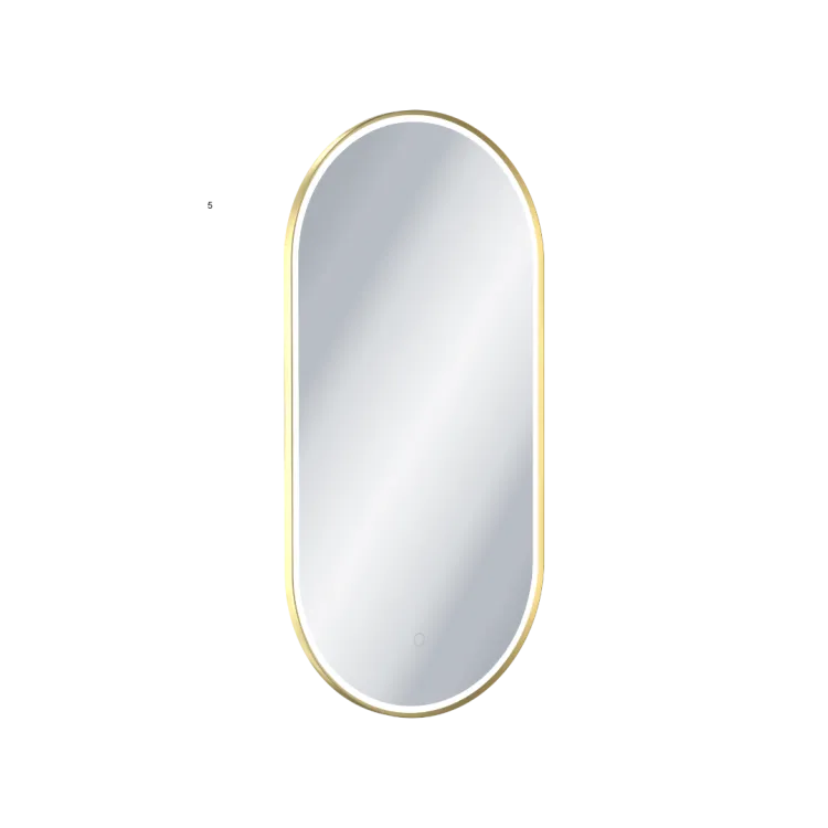 Excellent Corido lustro łazienkowe 100x50 cm owalne, oświetlenie LED mata grzewcza, złoty połysk DOEX.CO100.050.GL