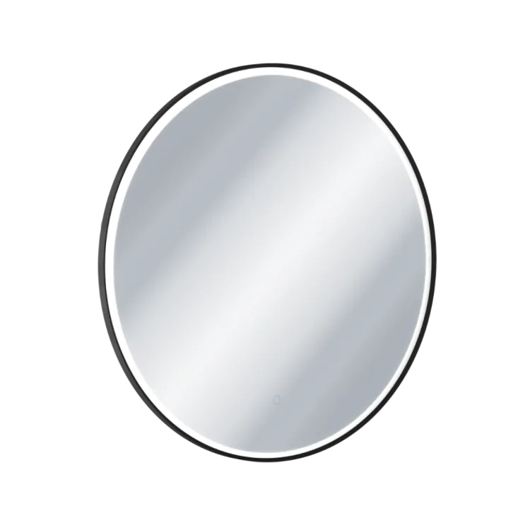 Excellent Corido lustro łazienkowe 100 cm okrągłe oświetlenie LED mata grzewcza, czarny mat DOEX.CO100.BL