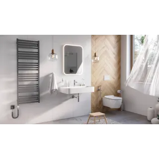 Excellent Lumiro lustro łazienkowe 80x60 cm prostokątne, oświetlenie LED mata grzewcza, rama akrylowa DOEX.LU080.060.AC