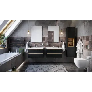 Excellent Kuadro lustro łazienkowe 80x60 cm prostokątne, czarny mat DOEX.KU080.060.BL