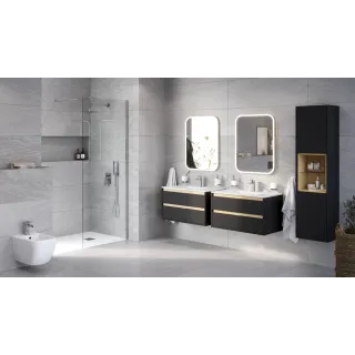 Excellent Lumiro lustro łazienkowe 80x60 cm prostokątne, oświetlenie LED mata grzewcza, rama akrylowa DOEX.LU080.060.AC