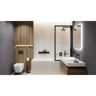 Excellent Lumiro lustro łazienkowe 80x60 cm prostokątne, oświetlenie LED mata grzewcza, rama akrylowa DOEX.LU080.060.AC