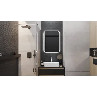 Excellent Lumiro lustro łazienkowe 80x50 cm prostokątne, oświetlenie LED mata grzewcza, rama akrylowa DOEX.LU080.050.AC