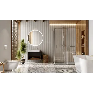 Excellent Lumiro lustro łazienkowe 60 cm okrągłe oświetlenie LED mata grzewcza, rama akrylowa DOEX.LU060.AC