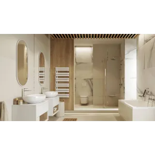 Excellent Revia lustro łazienkowe 100x50cm owalne, biały mat DOEX.RE100.050.WH