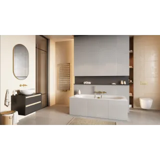 Excellent Revia lustro łazienkowe 100x50cm owalne, złoty szczotkowany DOEX.RE100.050.GB