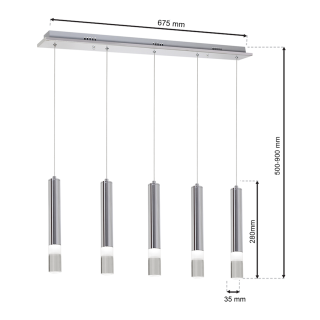 LAMPA WISZĄCA ICE 25W LED ML323