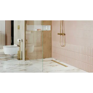 Excellent Stilio odpływ liniowy 60 cm z kołnierzem ruszt dekoracyjny, złoty połysk INEX.1515.600.R.GL