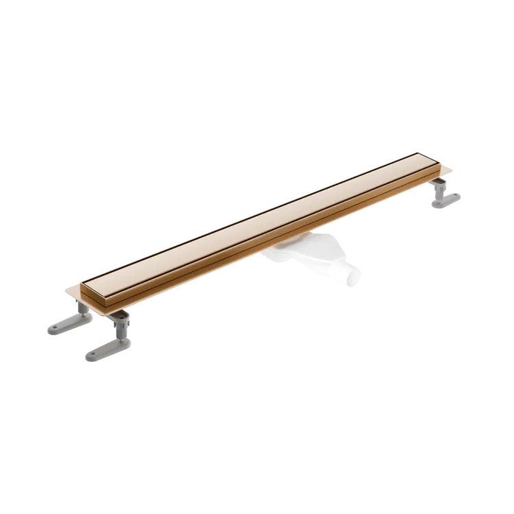 Excellent Stilio odpływ liniowy 60 cm z kołnierzem ruszt dekoracyjny, miedziany szczotkowany INEX.1515.600.R.CB