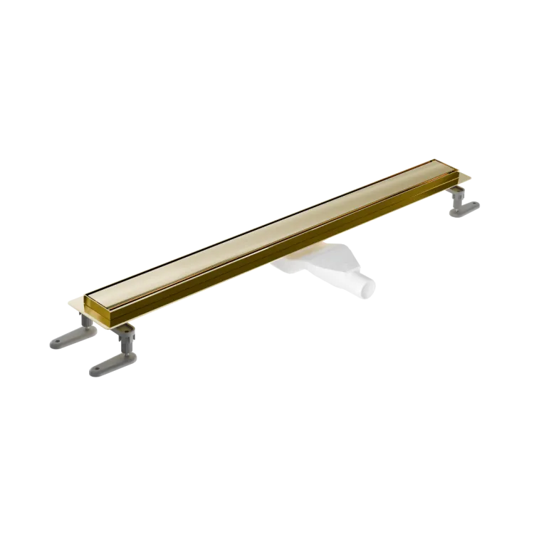 Excellent Stilio odpływ liniowy 80 cm z kołnierzem ruszt dekoracyjny, złoty połysk INEX.1515.800.R.GL