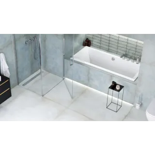 Excellent Stilio odpływ liniowy 90 cm z kołnierzem ruszt dekoracyjny, stal nierdzewna polerowana INEX.1515.900.R.SNP