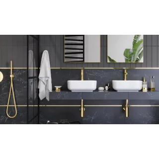 Excellent D54 syfon umywalkowy, stal nierdzewna, zloty połysk INEX.2018GL