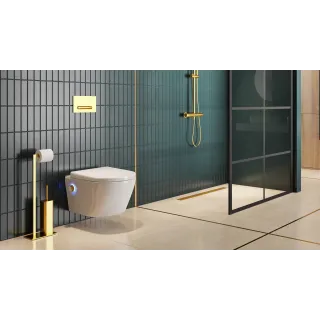 Excellent Aurro Fresh przycisk spłukujący do stelaża podtynkowego WC Shiro Premium, złoty połysk INEX.AF230.150.GL